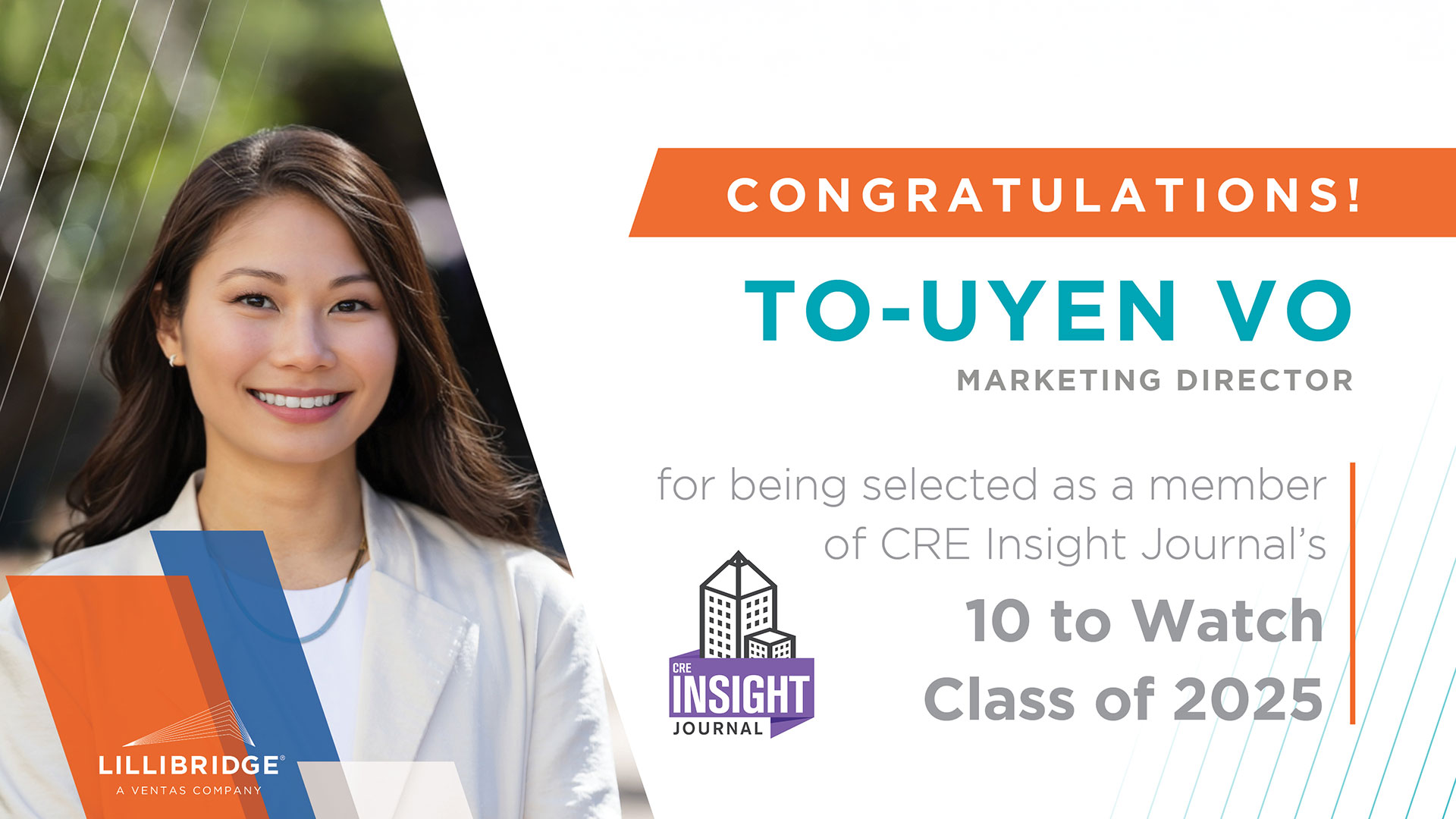 Lillibridge’s To-uyen Vo Named to CRE Insight Journal 10 to Watch Class of 2025
